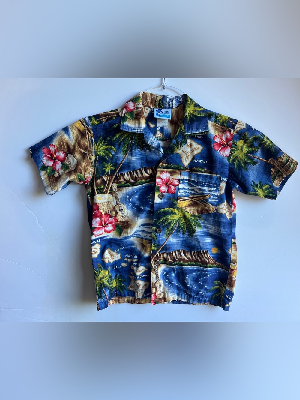 RJC Made In‎ Hawaii Youth Size 6 Hawaiian Aloha Shirt 100% Cotton